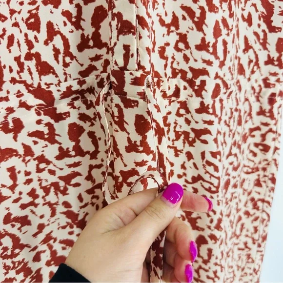 Cabi Natural Rust Button Front Sienna Tie Waist Tunic Dress S - Picture 6 of 10